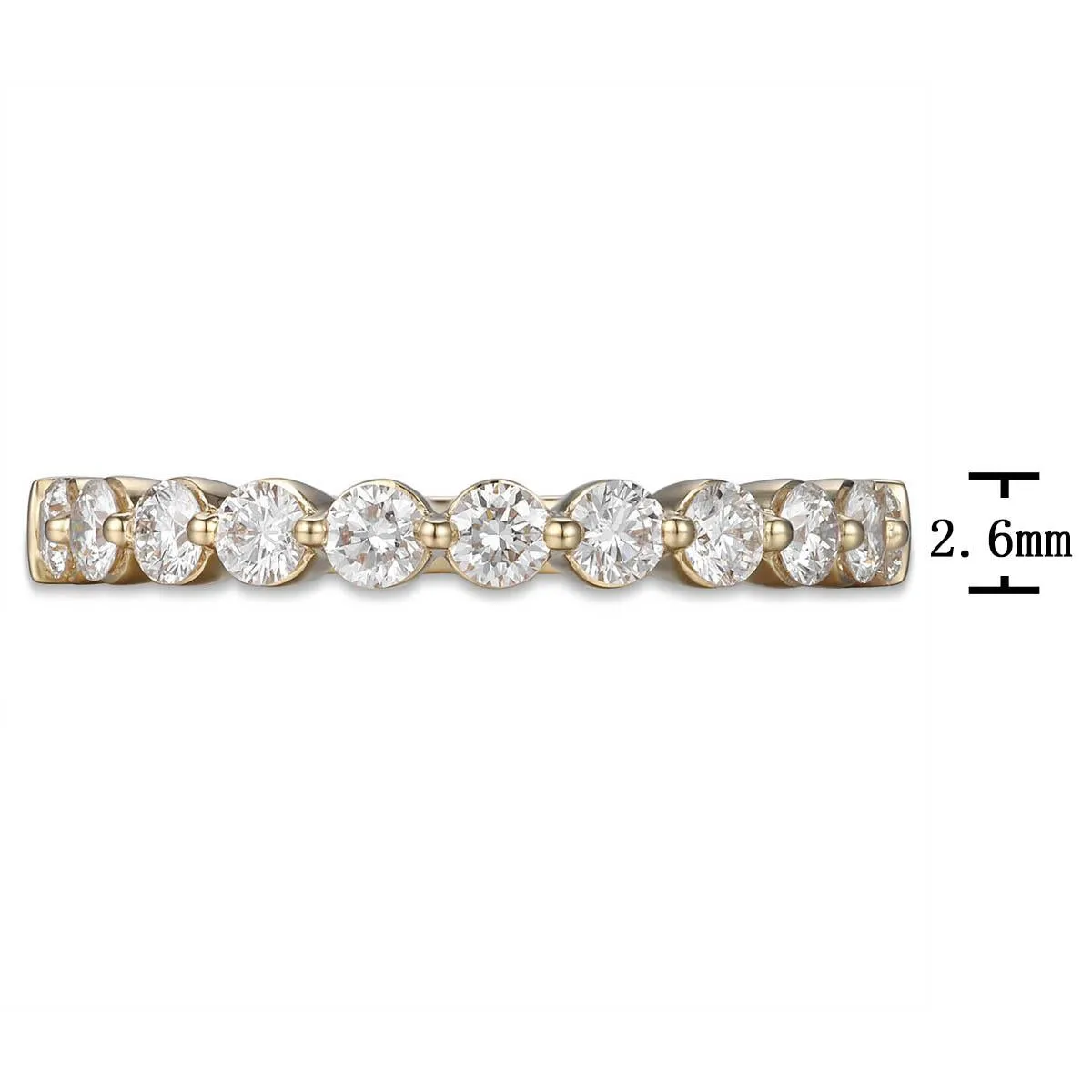 1.32ct t w Diamond Single Prong Eternity Band