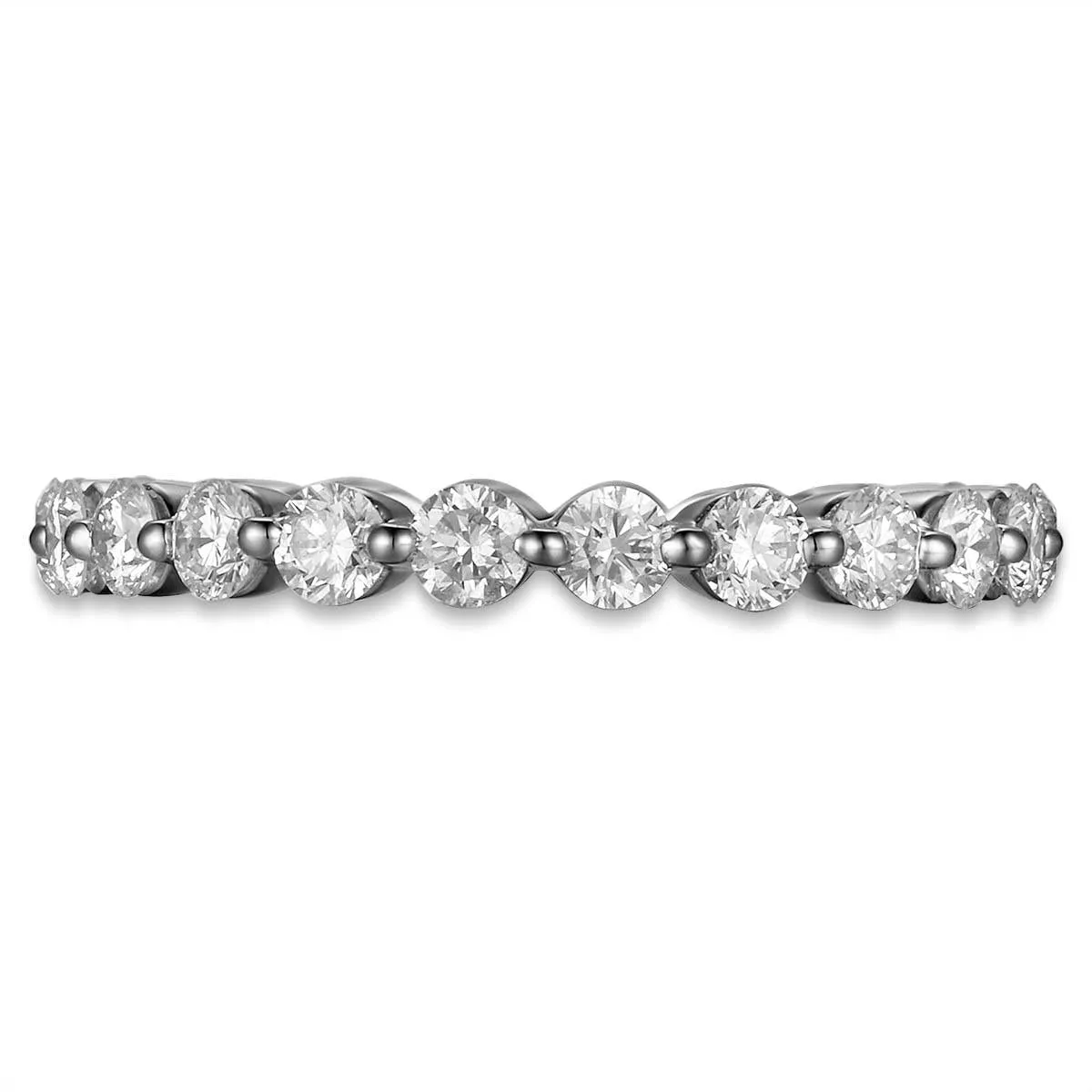 1.32ct t w Diamond Single Prong Eternity Band