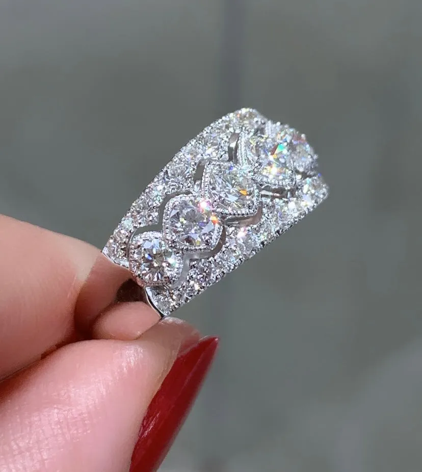 1.41ct tw Diamond Fancy Right Hand Cocktail Ring
