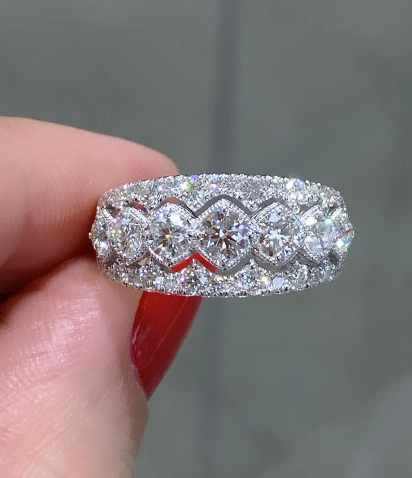 1.41ct tw Diamond Fancy Right Hand Cocktail Ring