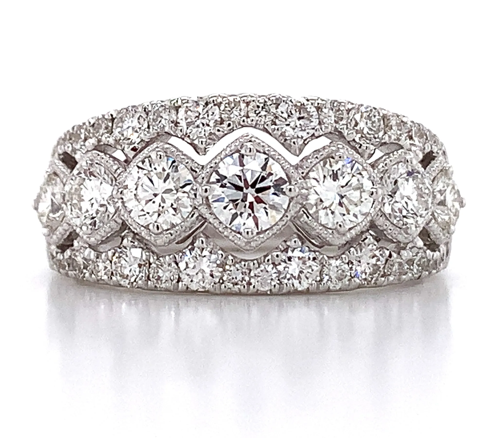1.41ct tw Diamond Fancy Right Hand Cocktail Ring