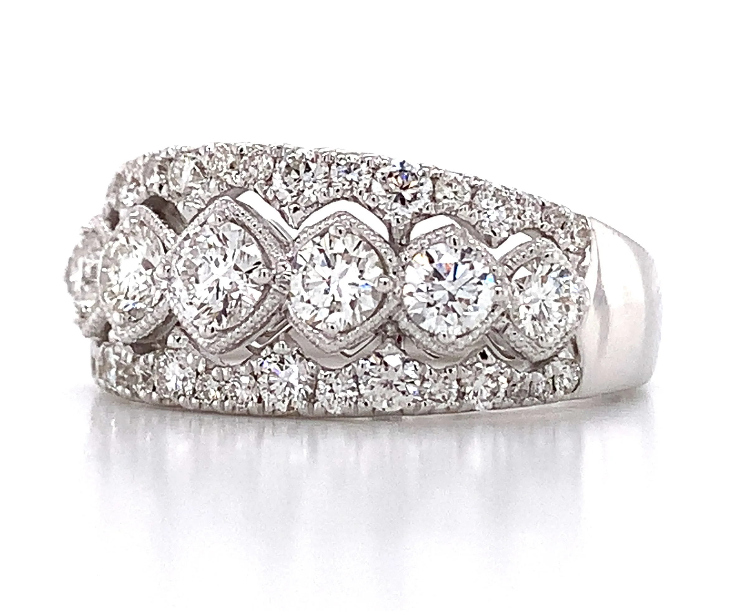 1.41ct tw Diamond Fancy Right Hand Cocktail Ring