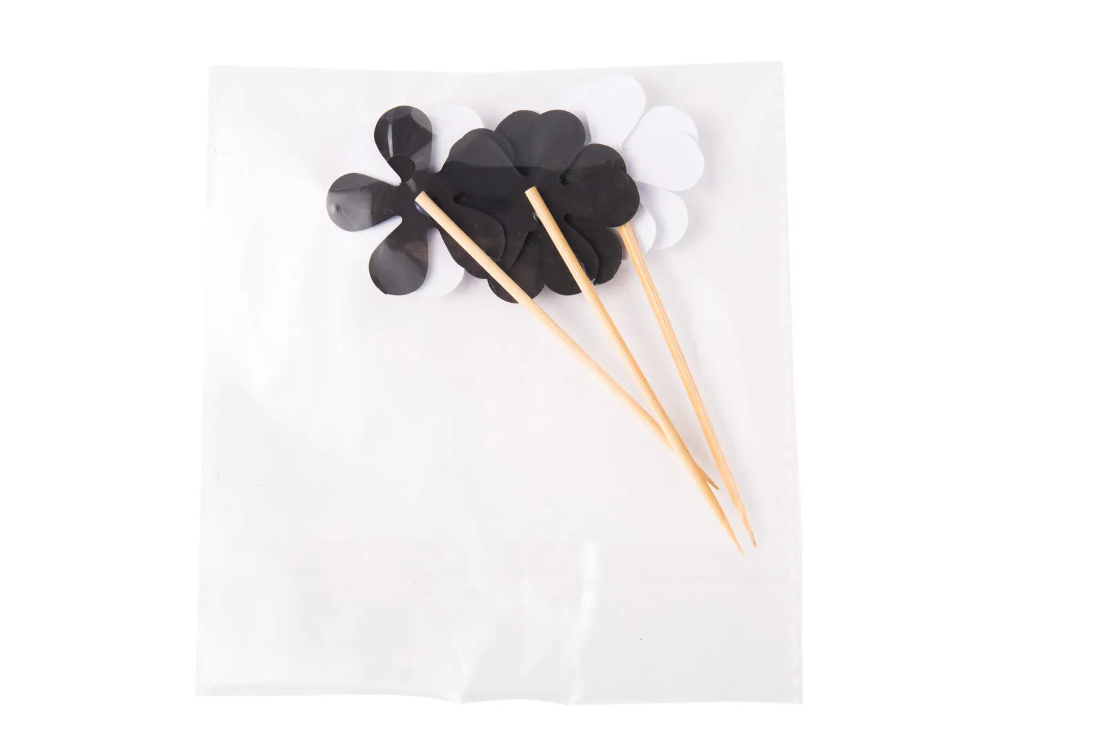 3D jewelled flower cupcake topper 3/pc