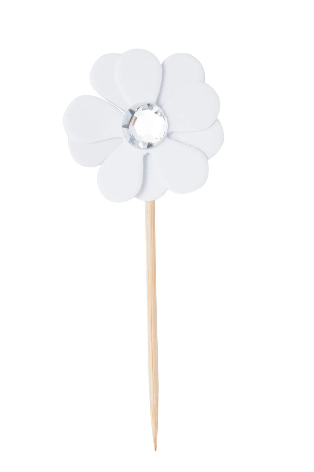 3D jewelled flower cupcake topper 3/pc