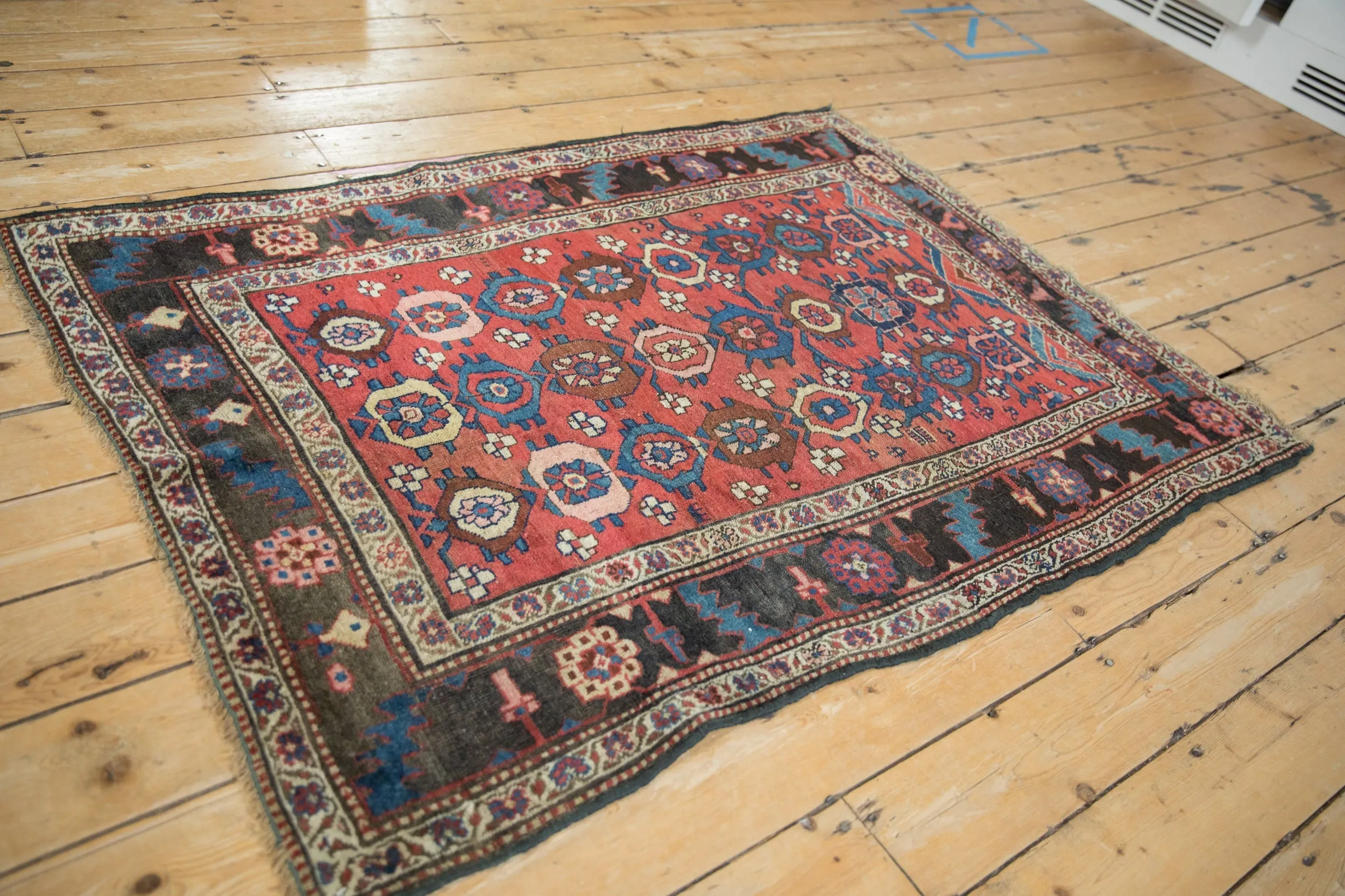 4x5.5 Antique Kurdish Bijar Rug
