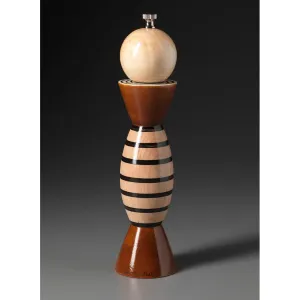 Aero AE-13 in Brown, Black, and Natural Wood Wooden Salt Shaker or Pepper Mill Grinder by Robert Wilhelm of Raw Design