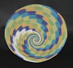 African Telephone Wire Bowl Multi Color Handcrafted South Africa
