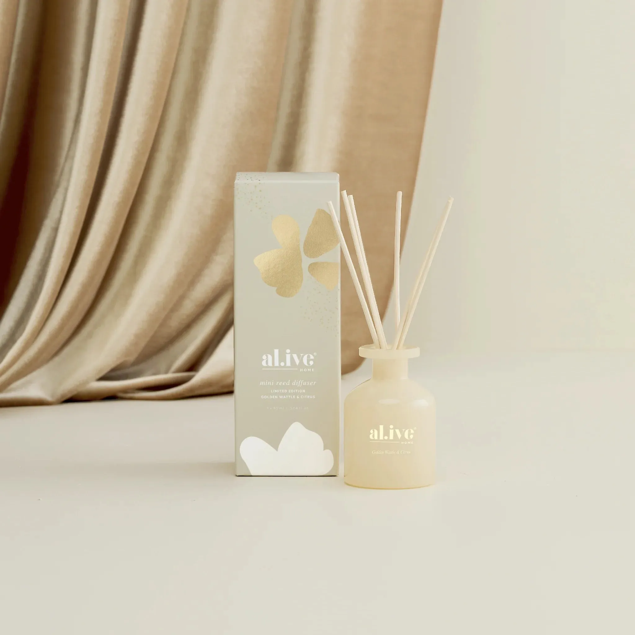 al.ive Mini Reed Diffuser - Golden Wattle & Citrus
