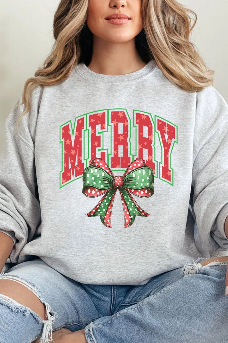 Arched Red and Green Merry Unisex NuBlend Crew Sweatshirt