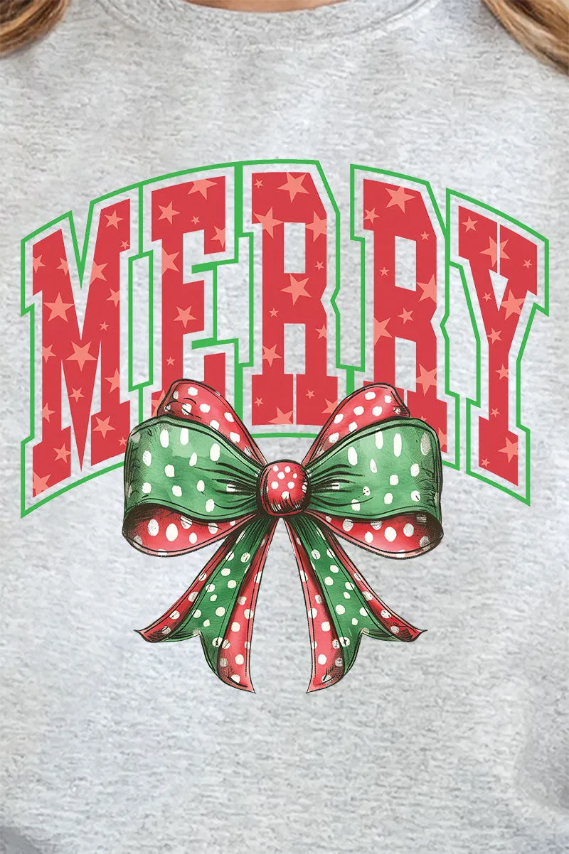Arched Red and Green Merry Unisex NuBlend Crew Sweatshirt