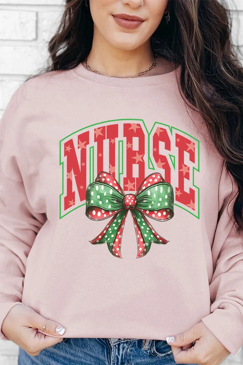 Arched Red and Green Nurse Unisex NuBlend Crew Sweatshirt