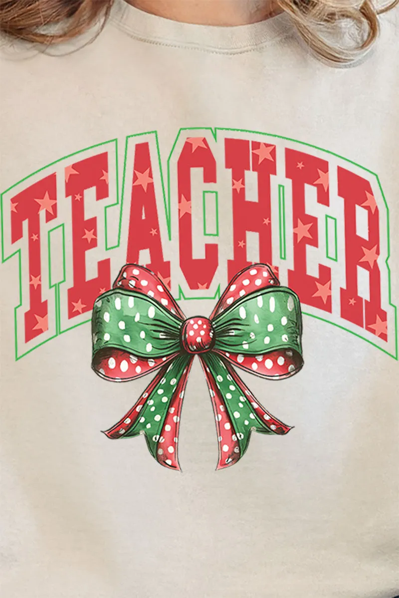 Arched Red And Green Teacher Unisex NuBlend Crew Sweatshirt