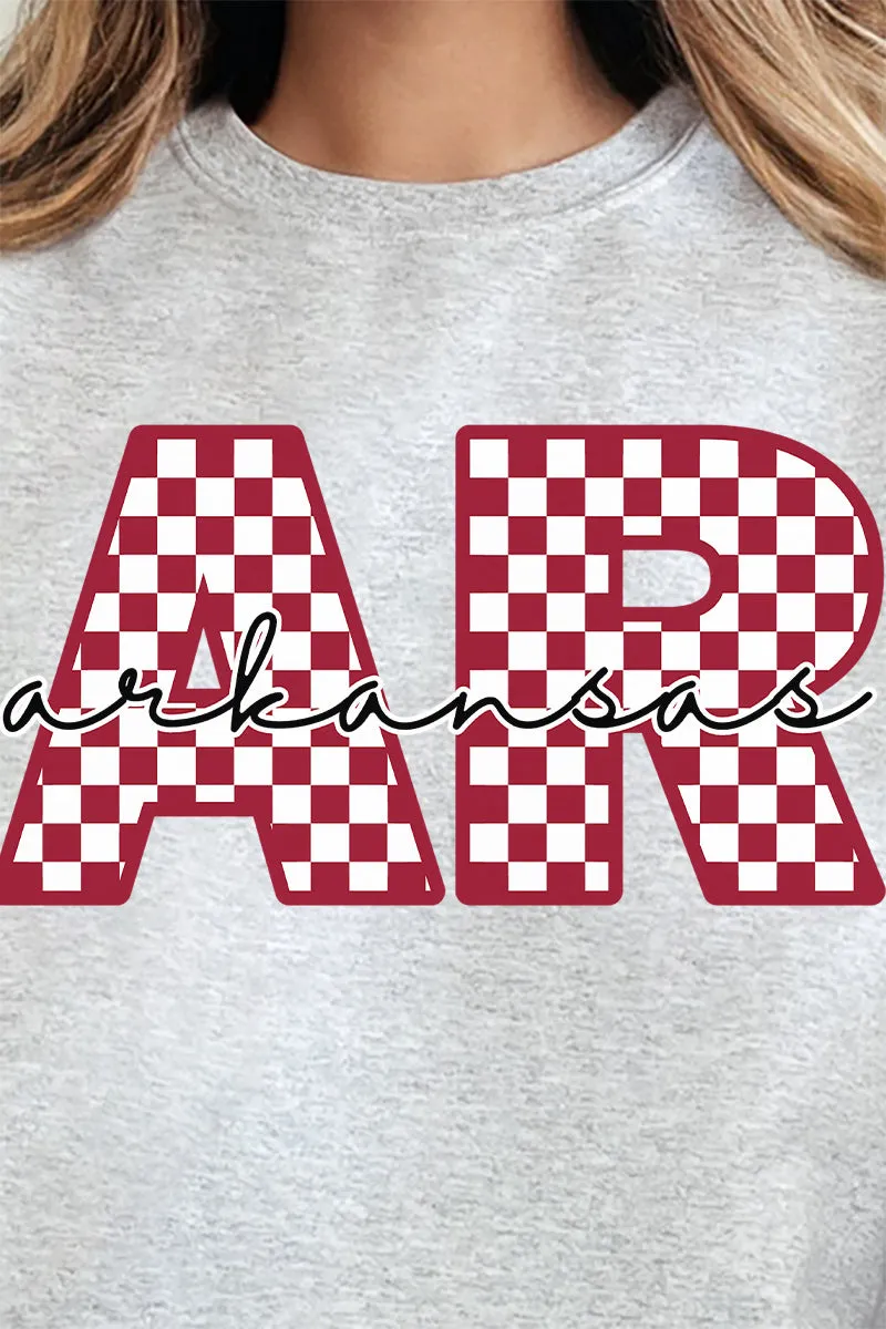 Arkansas Checkered Unisex NuBlend Crew Sweatshirt