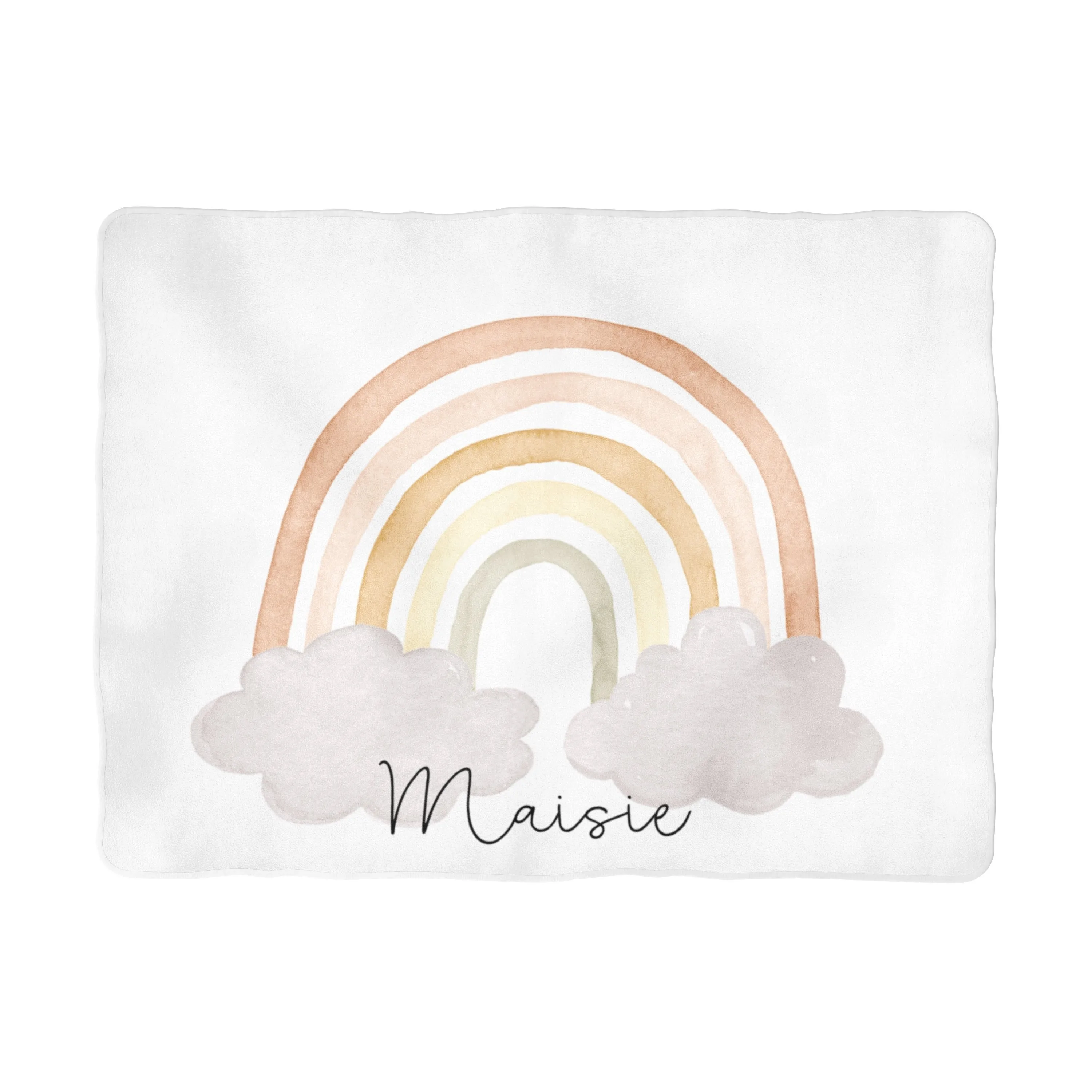 Backdrop Blanket | Neutral Rainbow with Name