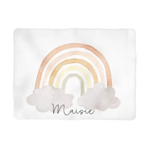 Backdrop Blanket | Neutral Rainbow with Name