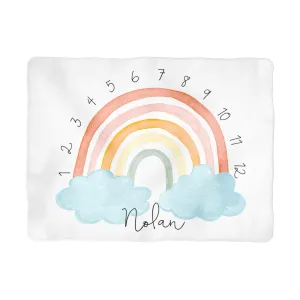 Backdrop Blanket | Primary Rainbow Milestone