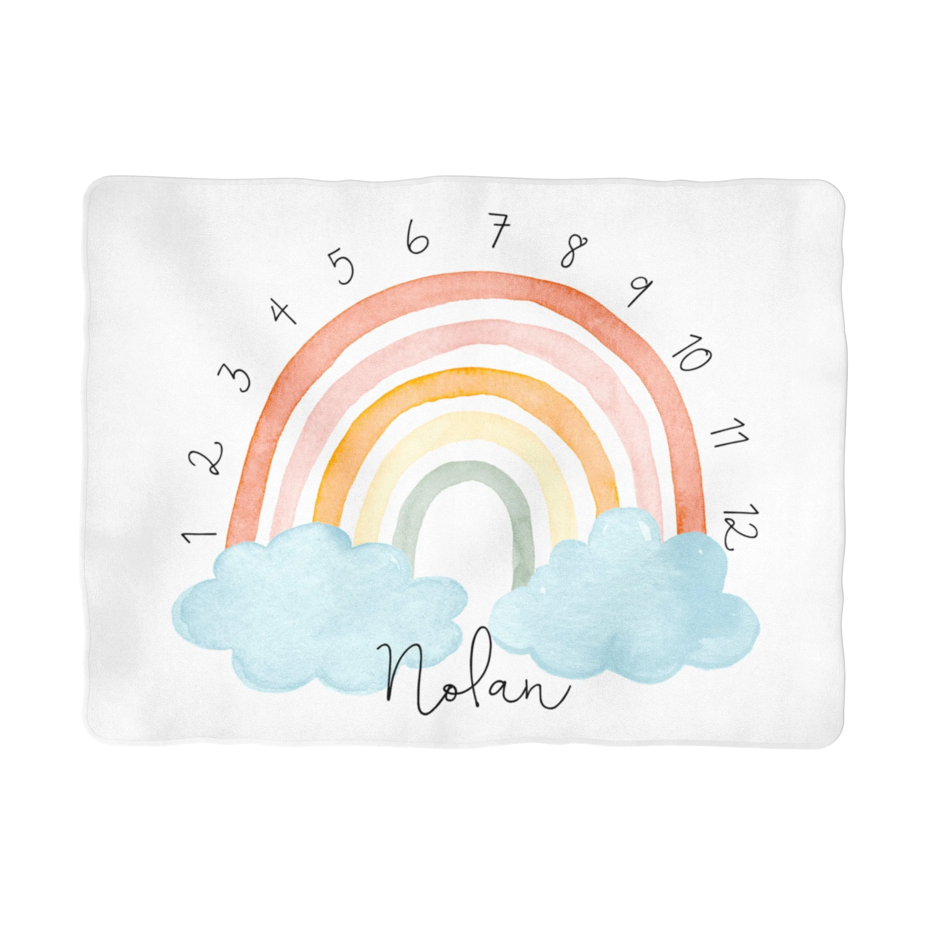 Backdrop Blanket | Primary Rainbow Milestone