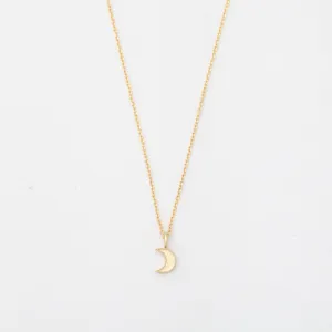 Beaded Moon Necklace