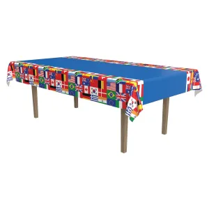 Beistle International Flag Tablecover 54 in  x 108 in  (1/Pkg) Party Supply Decoration : International