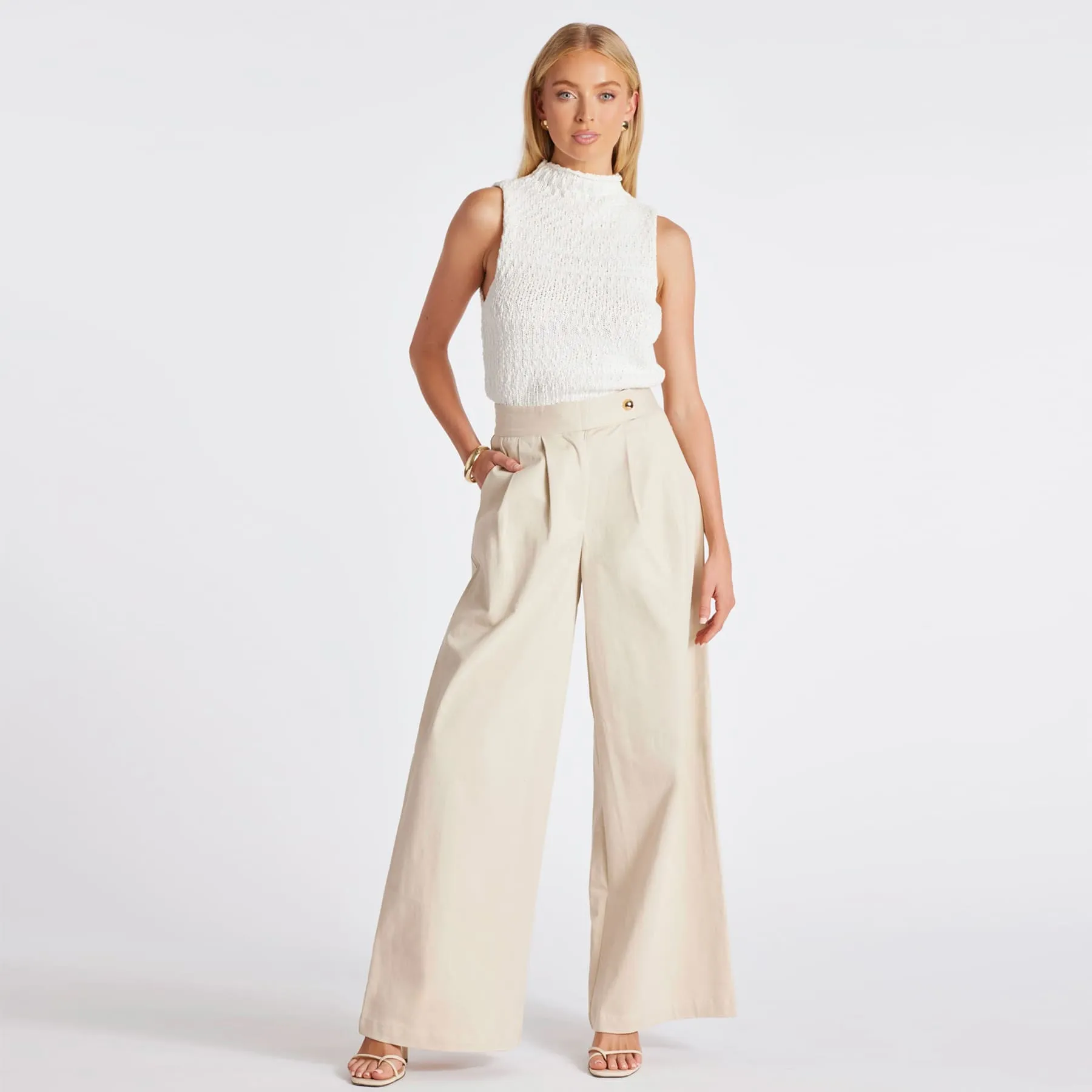 Bishop   Young Stella Funnel Neck Sweater - Ivory
