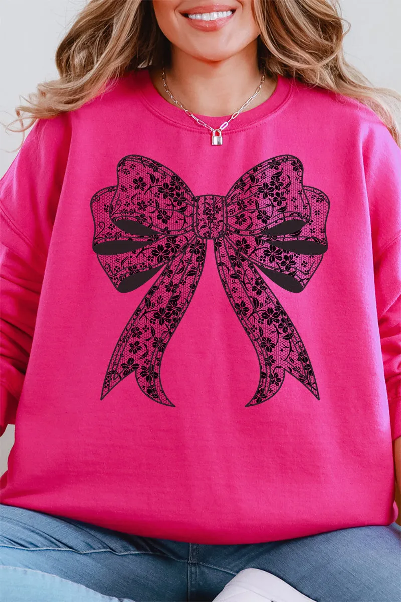 Black Lace Bow Unisex NuBlend Crew Sweatshirt