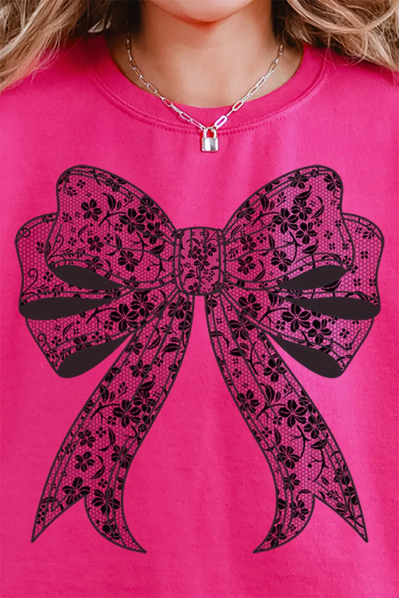 Black Lace Bow Unisex NuBlend Crew Sweatshirt