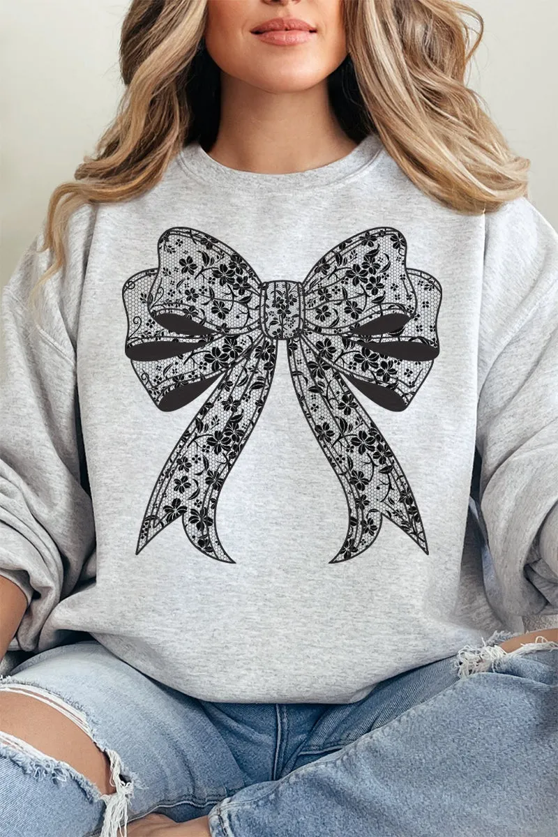 Black Lace Bow Unisex NuBlend Crew Sweatshirt
