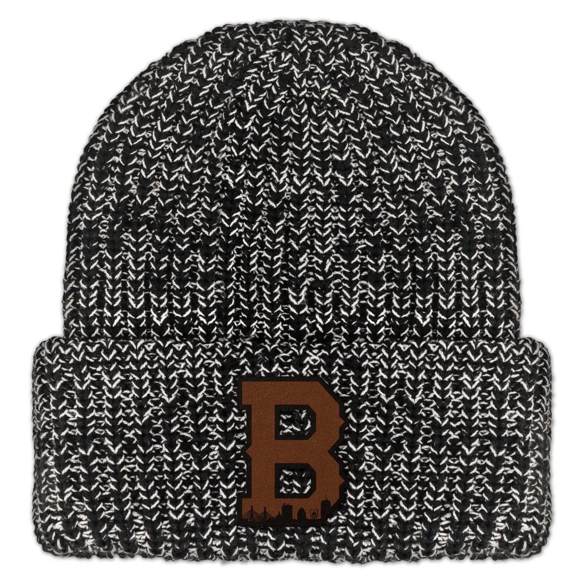 Boston B Skyline Leather Patch Chunky Knit