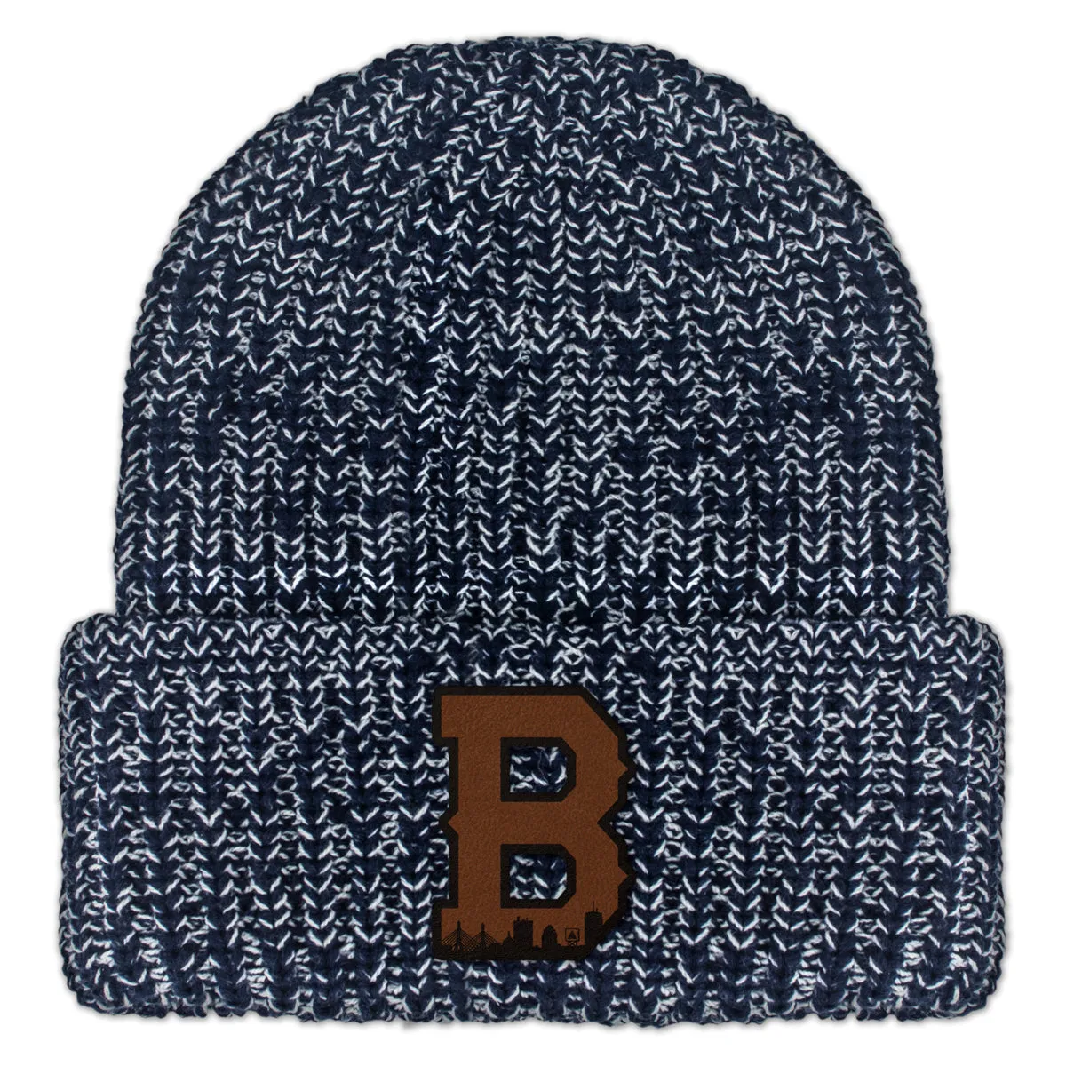 Boston B Skyline Leather Patch Chunky Knit