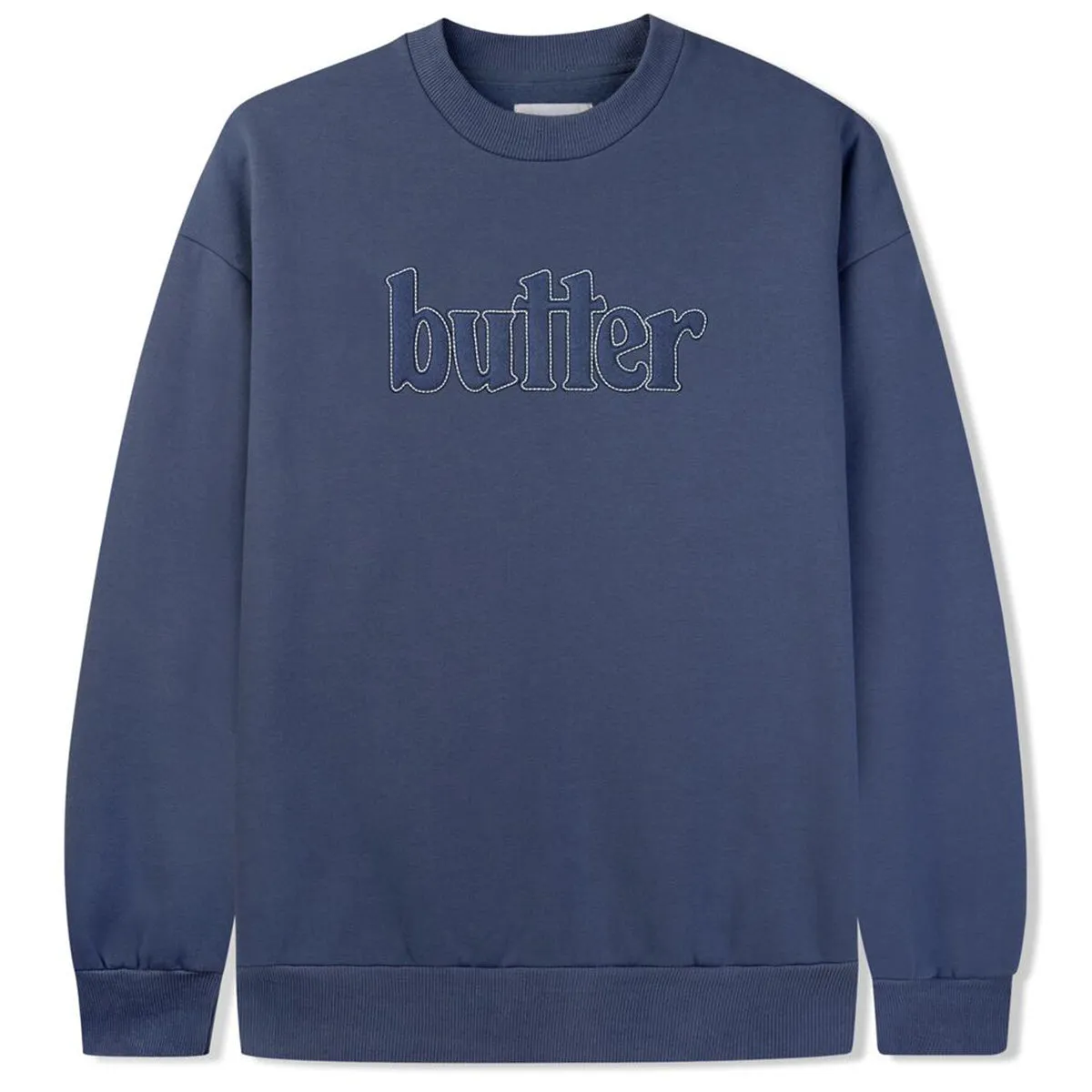 Butter Goods - Fleece Applique Crew Denim