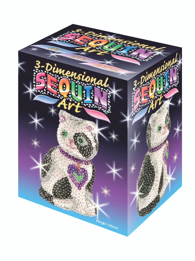 CAT Sequin Art 3D Sculpture Sparkling Decorative Arts & Crafts Kit