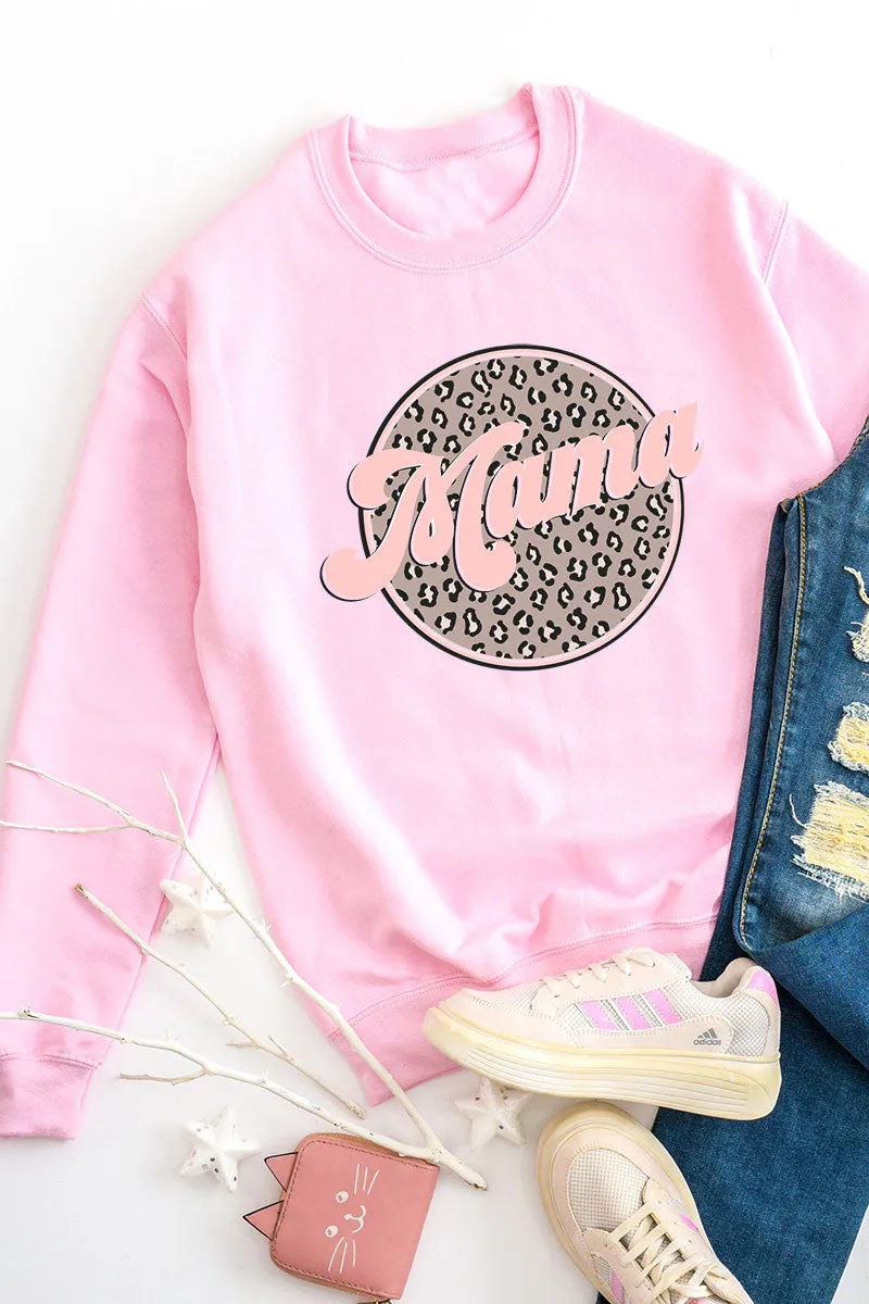 Cheetah Mama Circle Unisex NuBlend Crew Sweatshirt