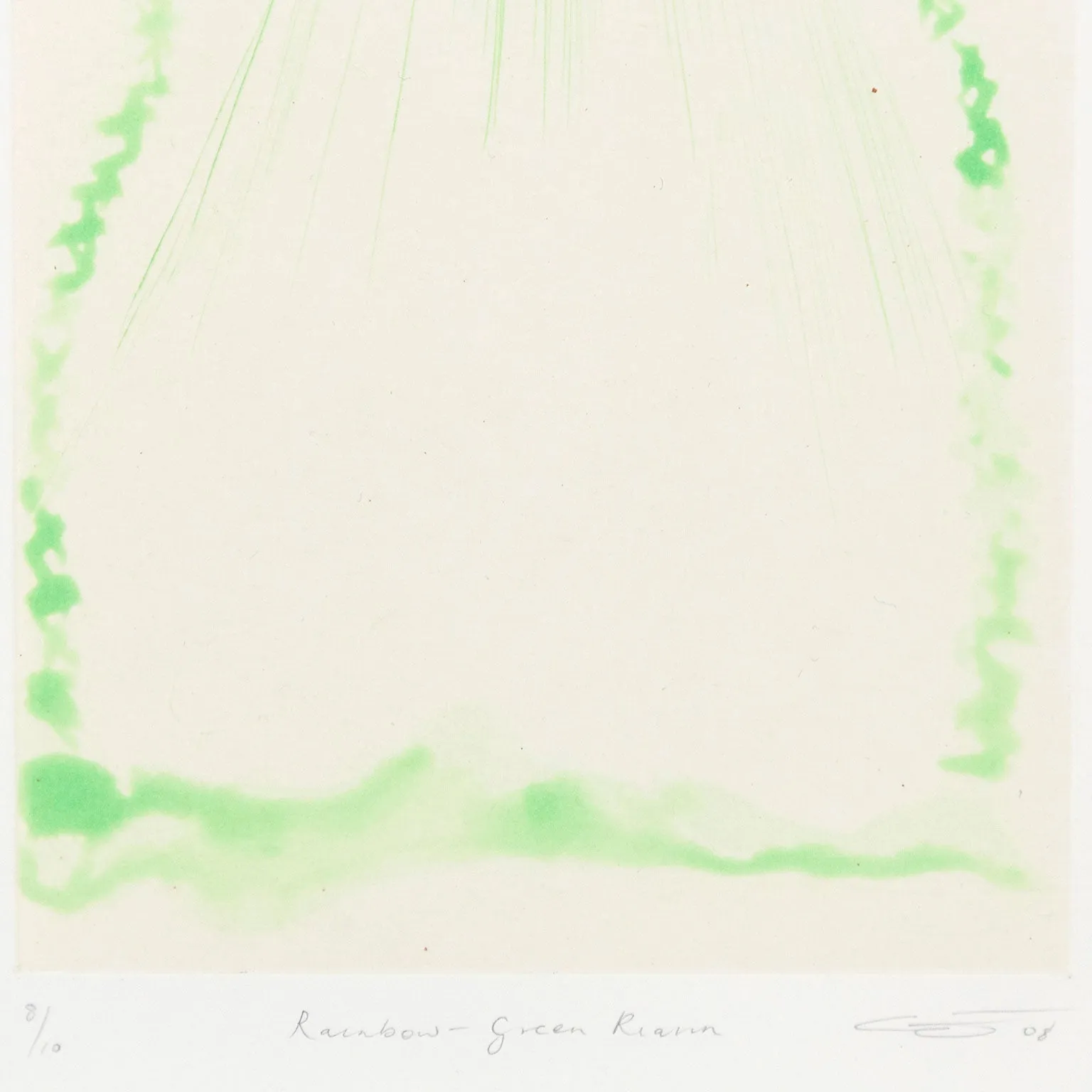 CHRIS OFILI "GREEN RIANN" AQUATINT, 2008