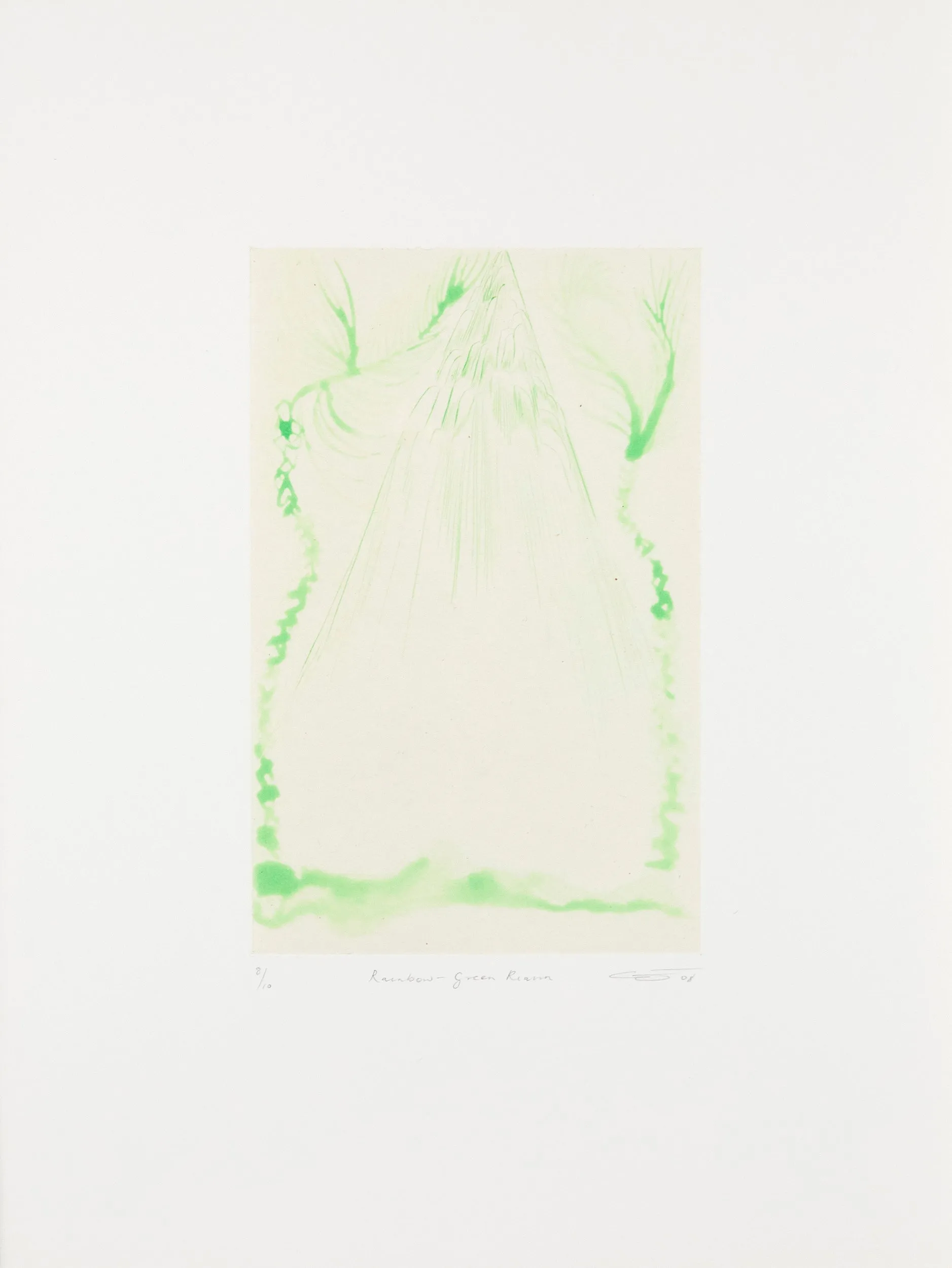 CHRIS OFILI "GREEN RIANN" AQUATINT, 2008