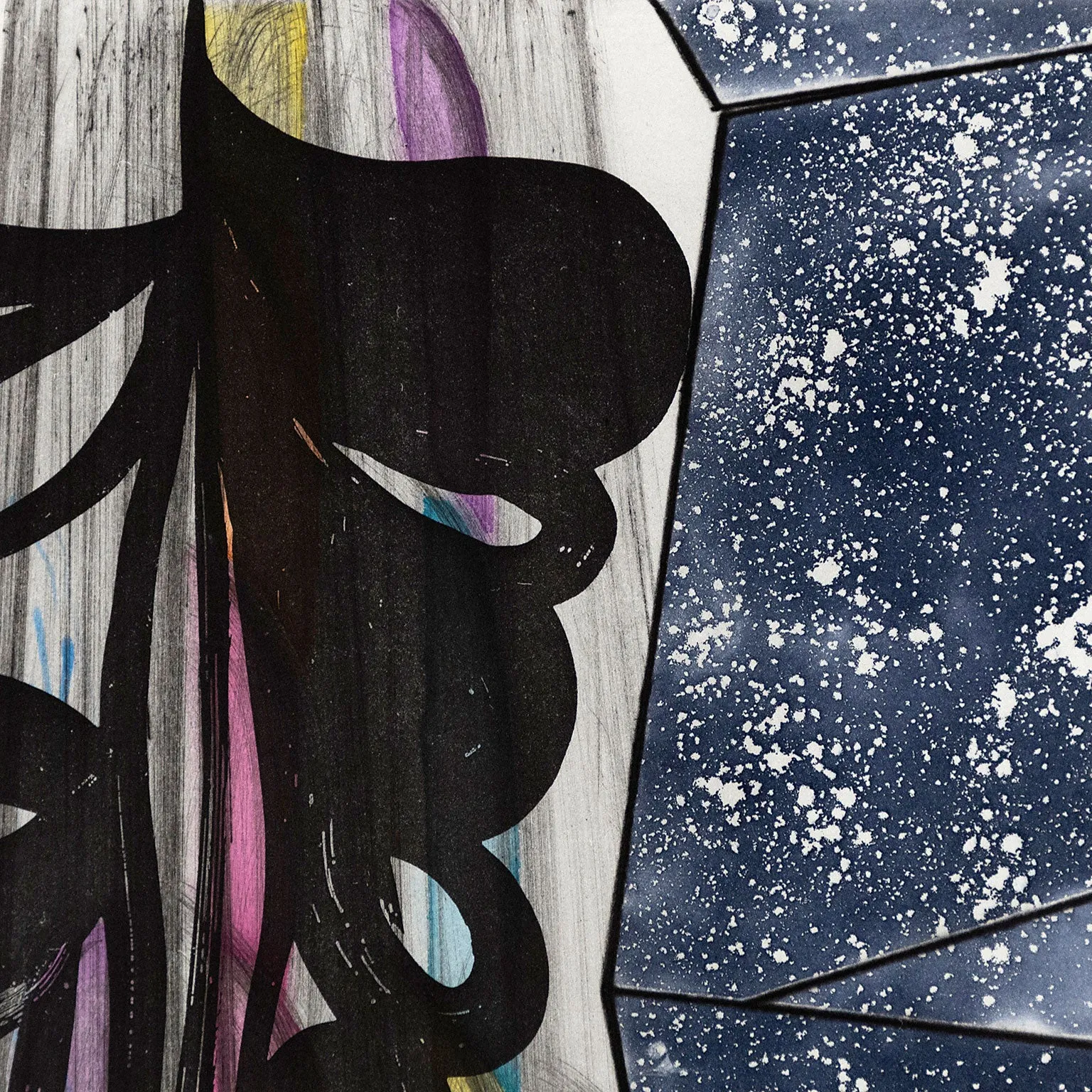 CHRIS OFILI "RINCON FALLS" AQUATINT, 2008