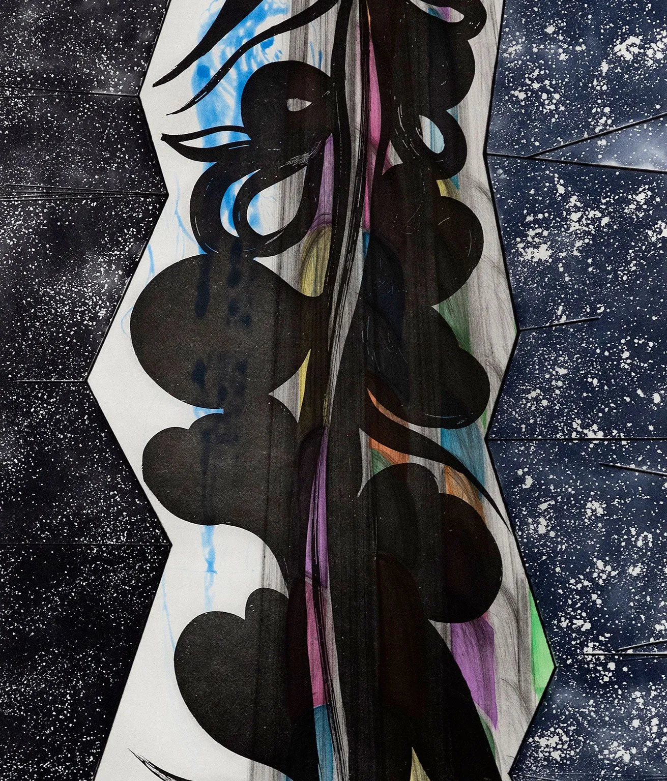 CHRIS OFILI "RINCON FALLS" AQUATINT, 2008