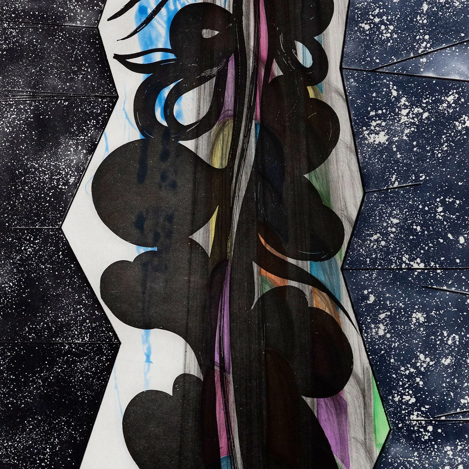 CHRIS OFILI "RINCON FALLS" AQUATINT, 2008