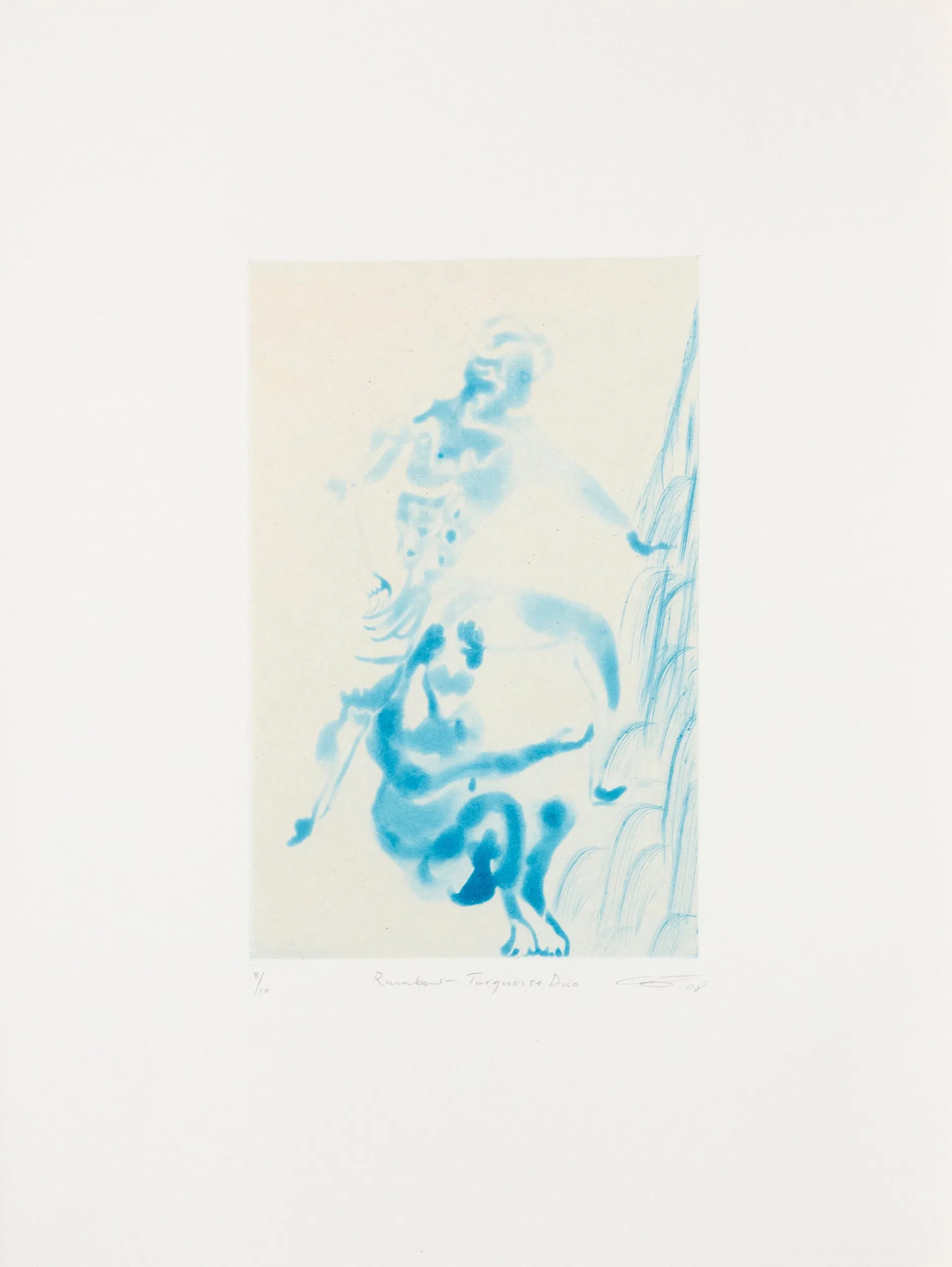 CHRIS OFILI "TURQUOISE DUO" AQUATINT, 2008