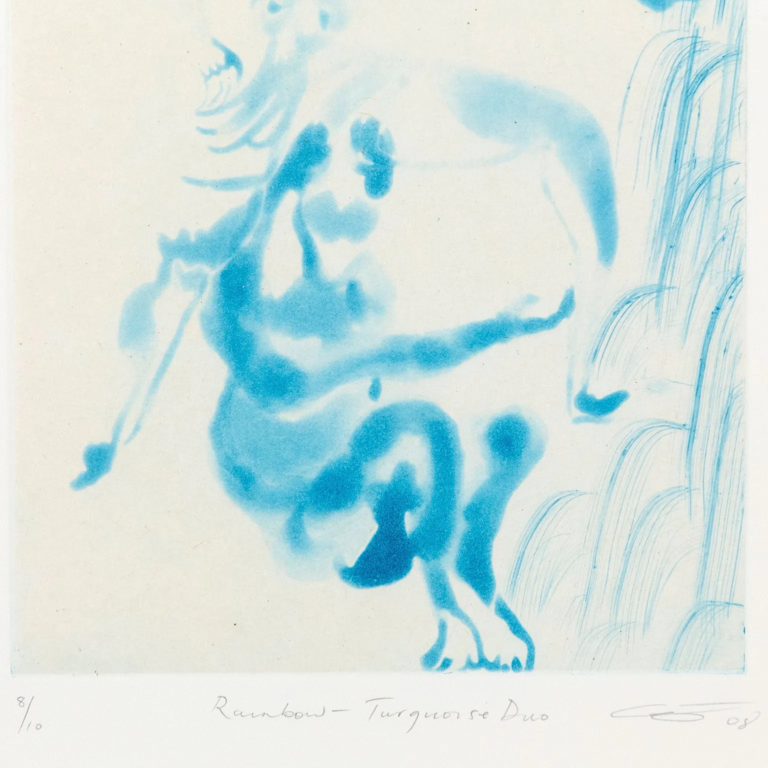 CHRIS OFILI "TURQUOISE DUO" AQUATINT, 2008