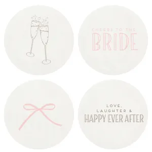COASTERS  - HP - WEDDING LARGE BOX SET OF 100 LETTERPRESSED