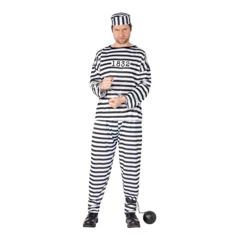 Convict Costume, Black & White