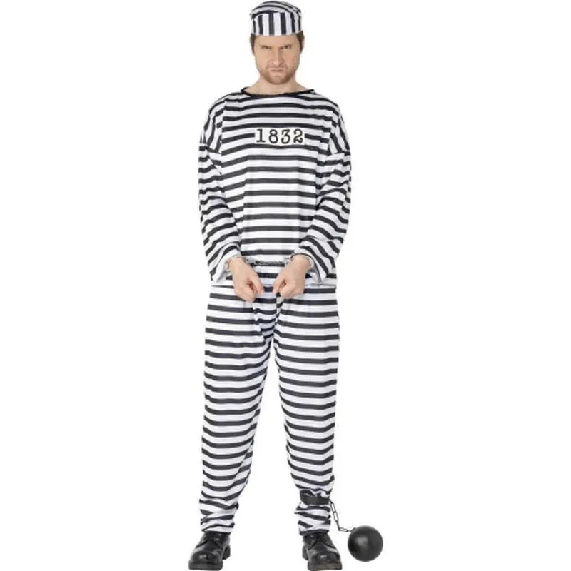 Convict Costume, Black & White