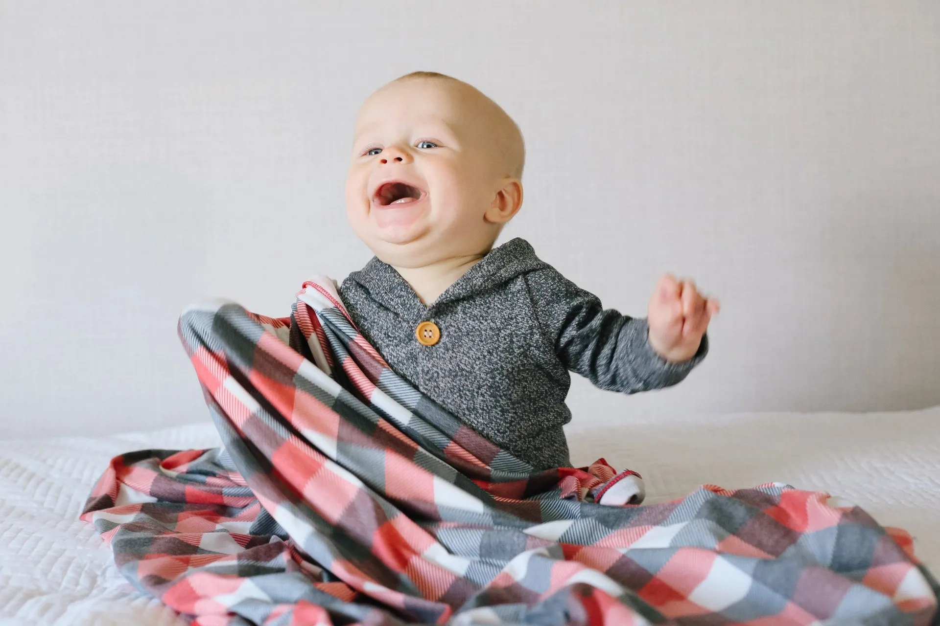 Copper Pearl Jack Knit Swaddle Blanket