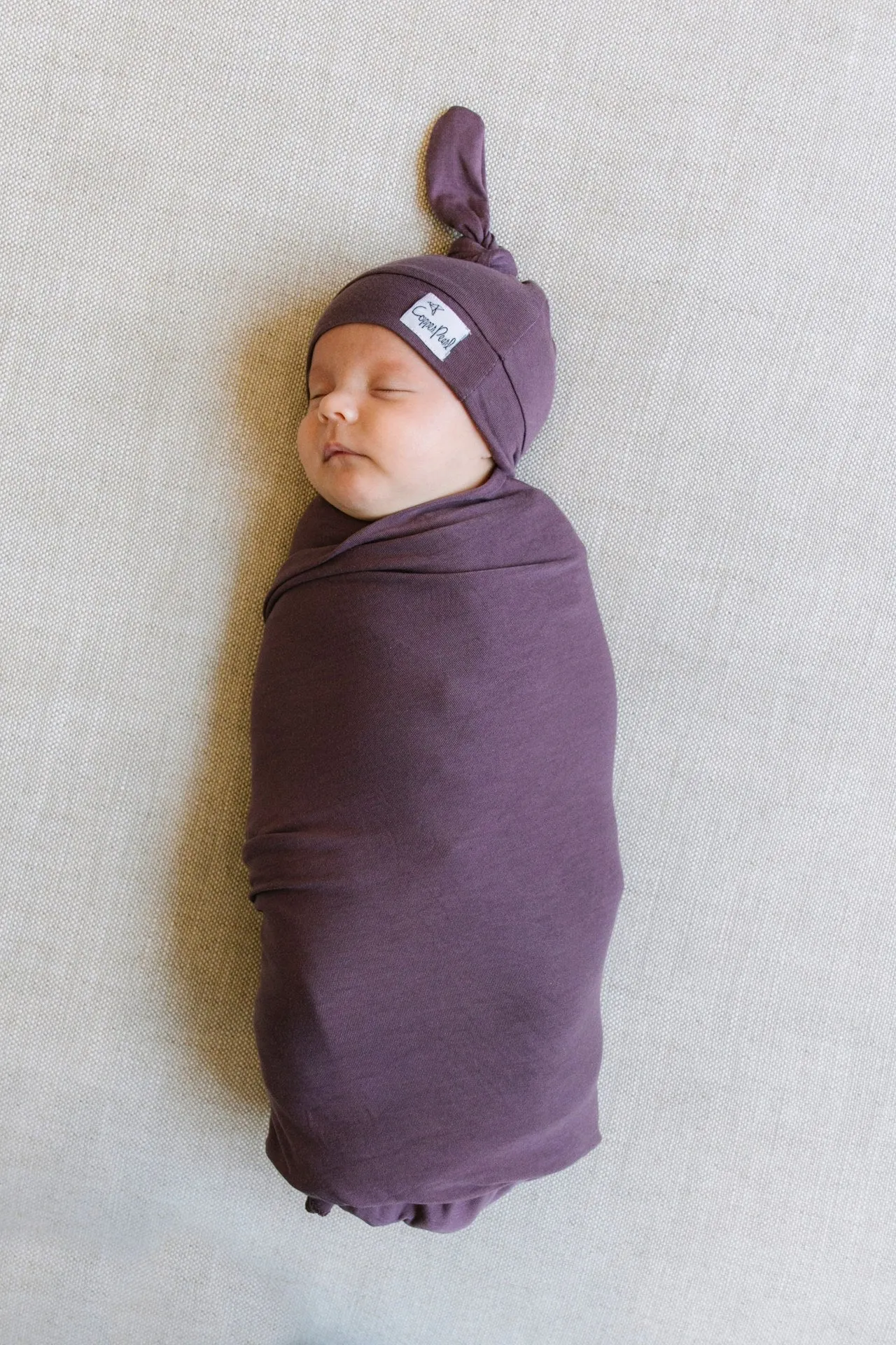Copper Pearl Plum Knit Swaddle Blanket
