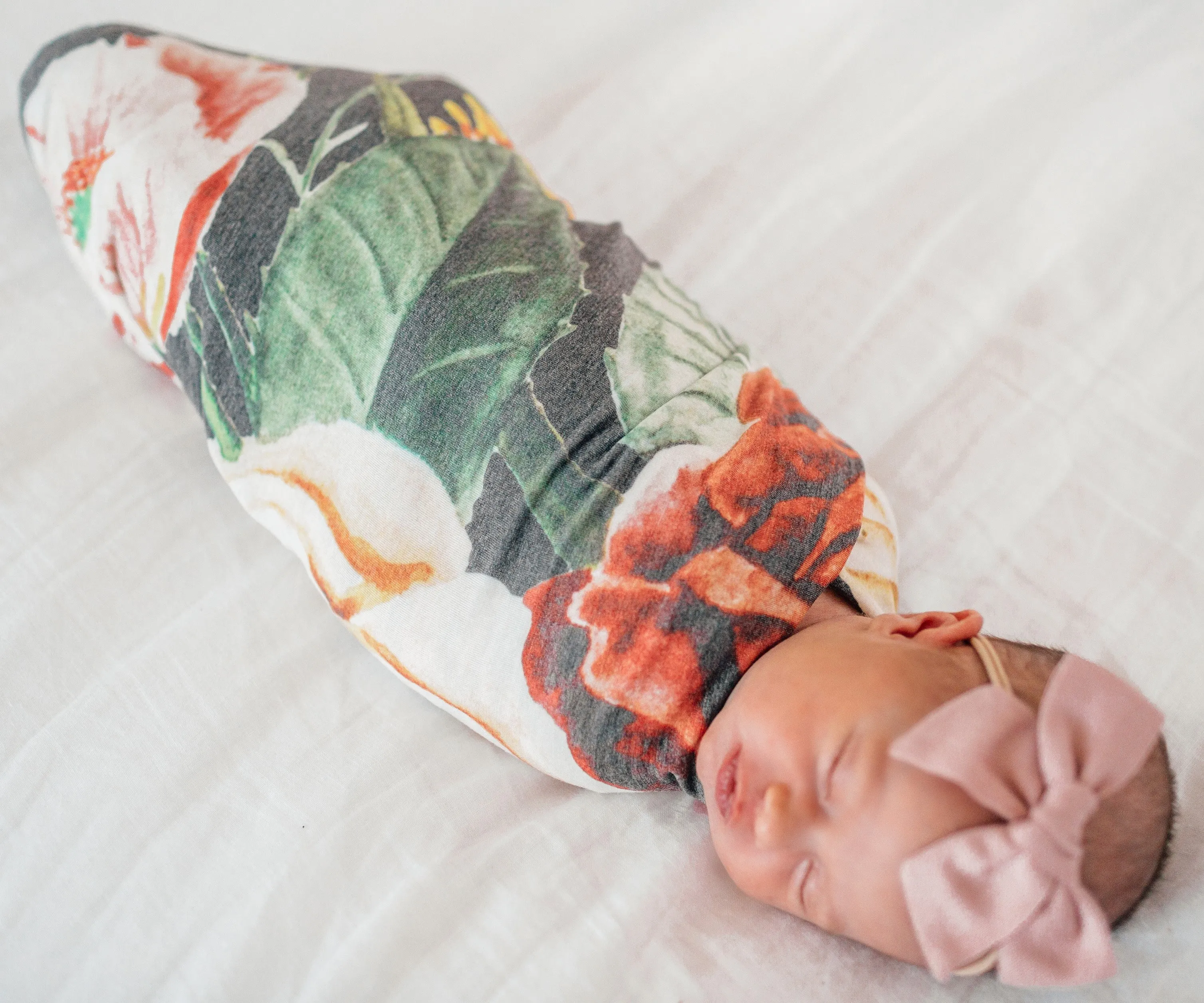 Copper Pearl Raven Knit Swaddle Blanket