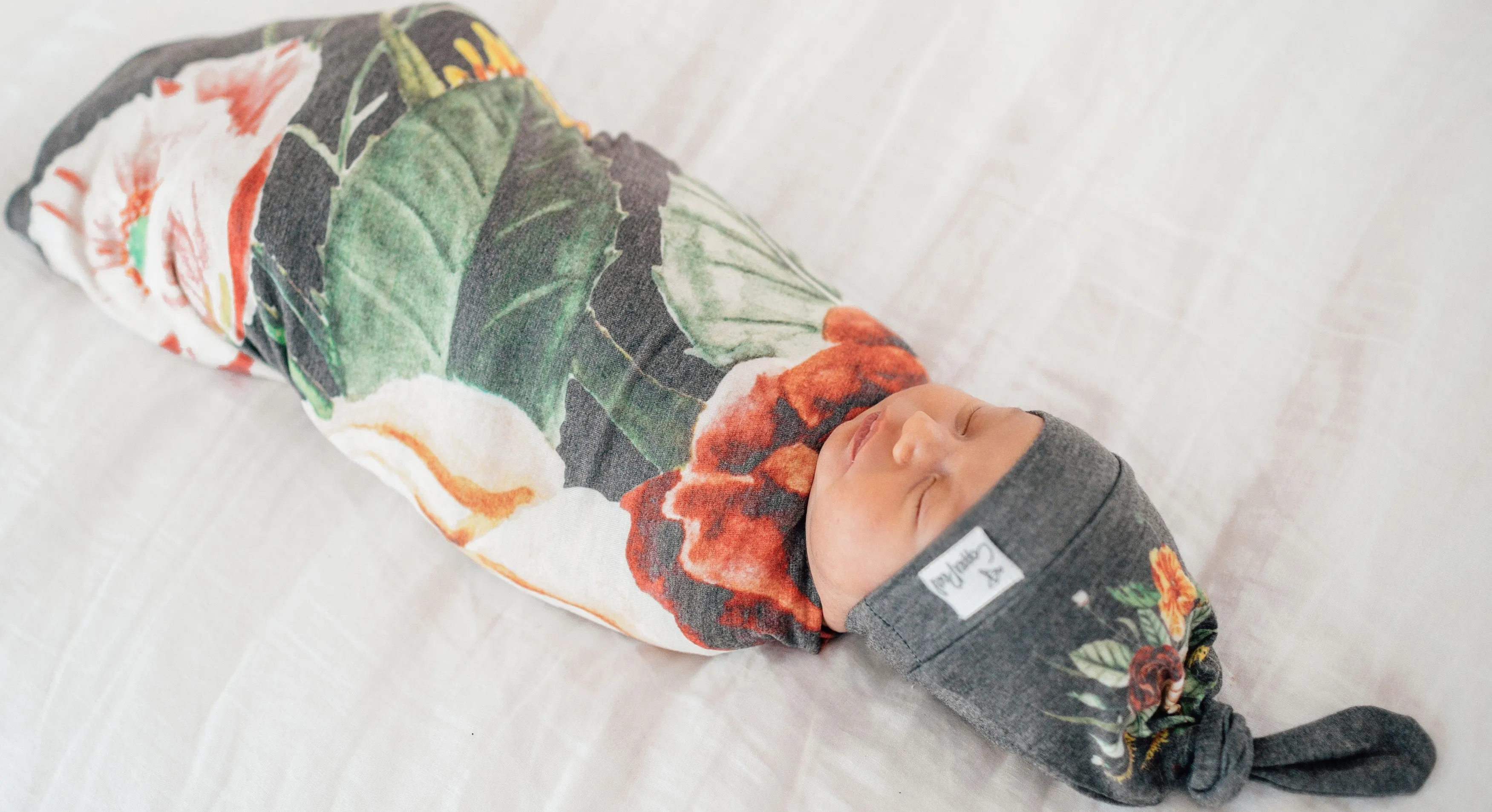 Copper Pearl Raven Knit Swaddle Blanket