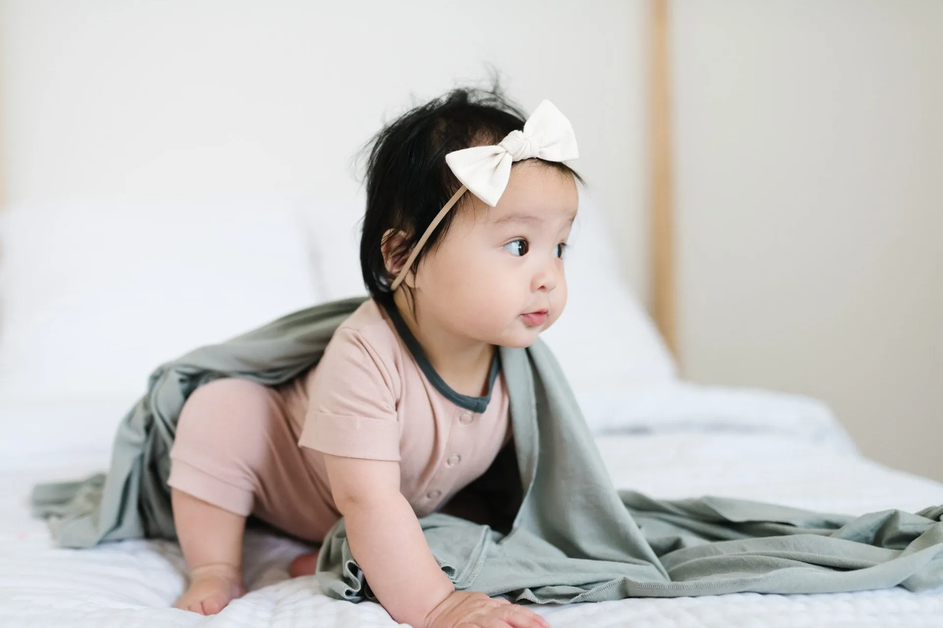 Copper Pearl Stone Knit Swaddle Blanket