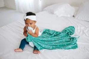 Coral Knit Swaddle Blanket-Copper Pearl