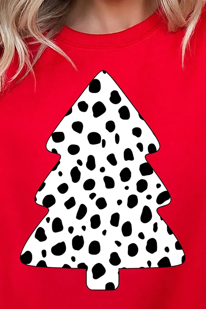 Dalmatian Spots Christmas Tree Unisex NuBlend Crew Sweatshirt