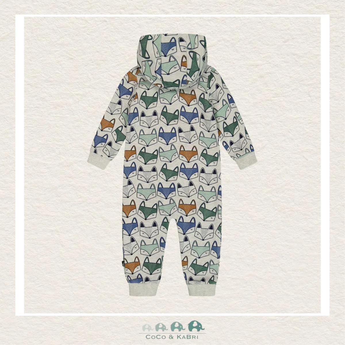 Deux Par Deux: Baby Boy Fox Fleece Hooded Jumpsuit
